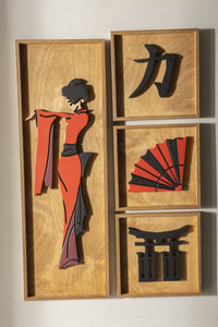 WoodArt  - Geisha  (Kabartma - Ceviz)