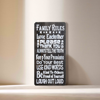 WoodMotto - Family Rules