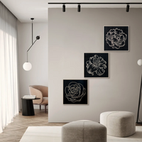 WoodBlack - Peony Lily Rose (3 Parça Set)