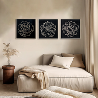 WoodBlack - Peony Lily Rose (3 Parça Set)