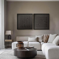 WoodDesign - Black Lines Set (2 Parça Set)