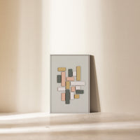 WoodDesign Sticks pastel ahşap duvar tablosu 42x62 cm