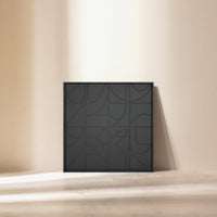 WoodDesign Trace siyah kabartma ahşap duvar tablosu 40x40 cm