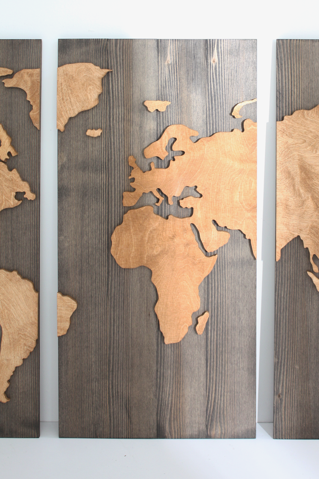 WoodMap - World Map - Dekoratif Ahşap Dünya Haritası – WoodBoz