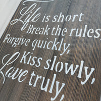 WoodMotto - Life is Short