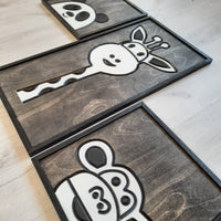 WoodColor - Panda, Zürafa, Maymun Set (3 Parça)