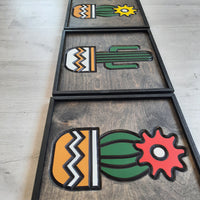 WoodColor - Renkli Kaktüs Serisi (3 Parça)