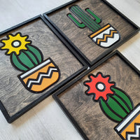 WoodColor - Renkli Kaktüs Serisi (3 Parça)