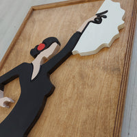 WoodArt  - Flamenko (Kabartma - Ceviz)