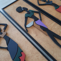 WoodAfrican  - Afrika Kadınları Ayo - Esi - Nia (Kabartma - Ceviz)