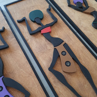 WoodAfrican  - Afrikalı Dansçı Kadınlar (Kabartma - Ceviz)