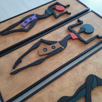 WoodAfrican  - Afrikalı Dansçı Kadınlar (Kabartma - Ceviz)