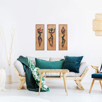 WoodAfrican  - Afrikalı Dansçı Kadınlar (Kabartma - Ceviz)