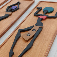 WoodAfrican  - Afrikalı Dansçı Kadınlar (Kabartma - Ceviz)