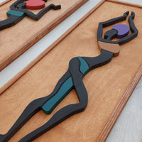 WoodAfrican  - Afrikalı Dansçı Kadınlar (Kabartma - Ceviz)