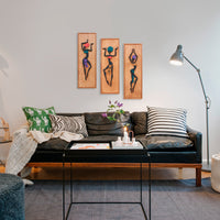 WoodAfrican  - Afrikalı Dansçı Kadınlar (Kabartma - Ceviz)