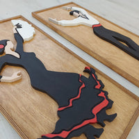 WoodArt  - Flamenko (Kabartma - Ceviz)