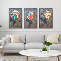 WoodAfrican - Afrika Kadınları - Himba Black Serisi