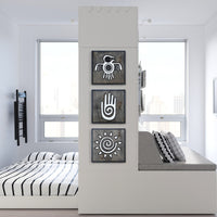 WoodColor - Aztek Figürleri - Kuş, El, Güneş (3 Parça)