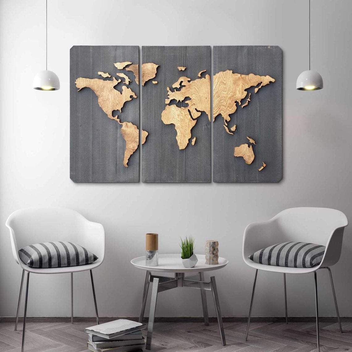 WoodMap - World Map - Dekoratif Ahşap Dünya Haritası – WoodBoz